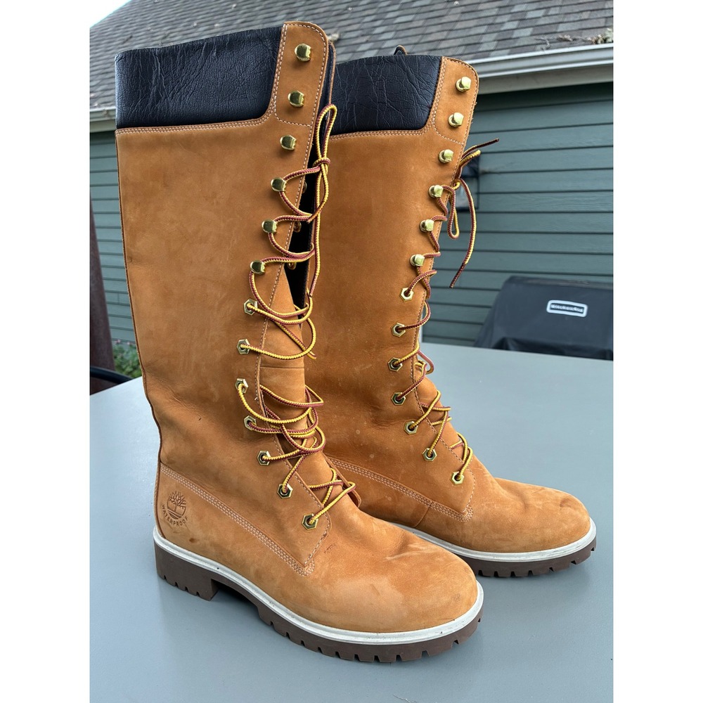 Timberland 14 Inch Premium Waterproof Boots Wheat Nubuck 7.5
